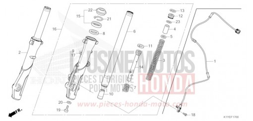 FRONT FORK WW125SS de 2025